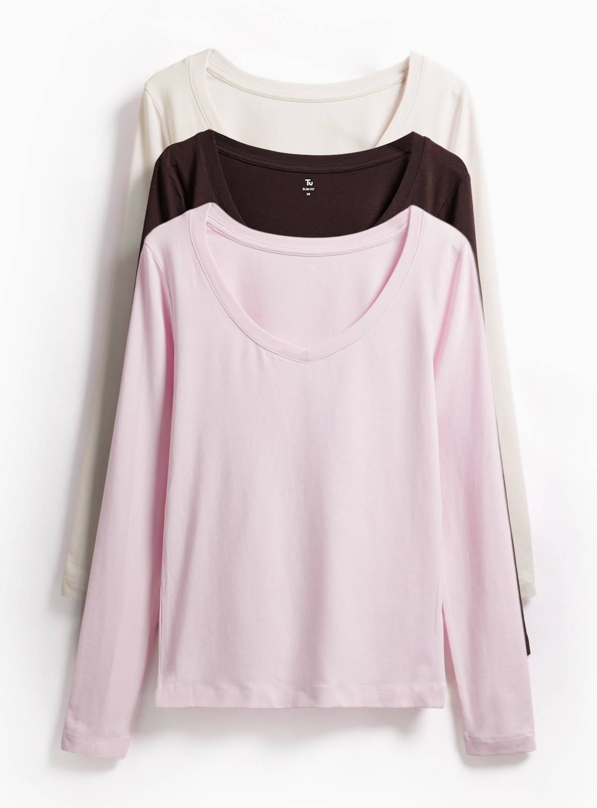 3 Pack Long Sleeve Scoop Neck Tops 22 - Image 1
